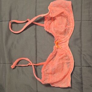 VICTORIA'S SECRET Neon Lace Unlined Demi Bra 34C